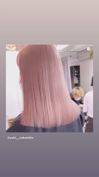 セミロング カラー 【渋谷で人気】艶髪× 髪質改善/ツヤカラーのヘアスタイル