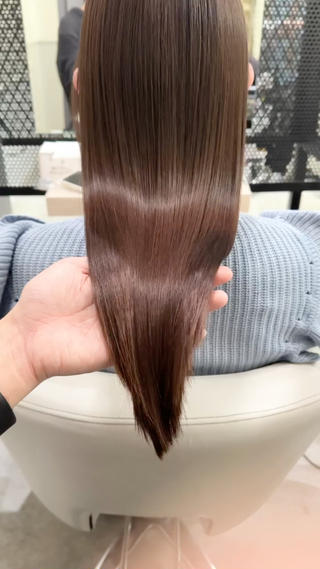 ロング カラー 【渋谷で人気】艶髪× 髪質改善/ツヤカラーのヘアスタイル