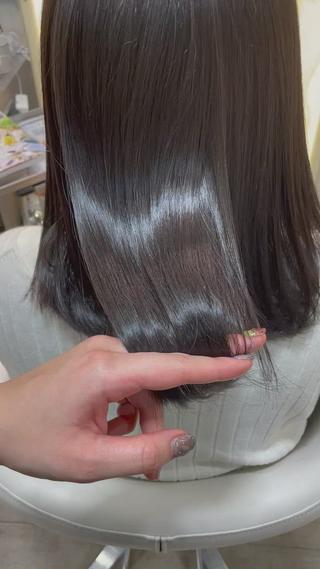 #酸熱髪質改善
ぴかぴかの艶髪に