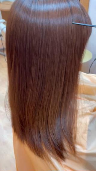 セミロング 高畑×縮毛矯正 松下直揮のヘアスタイル