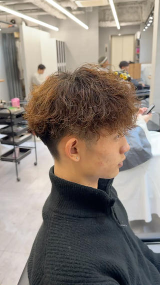 パーマ メンズ 安藤 晴大のヘアスタイル