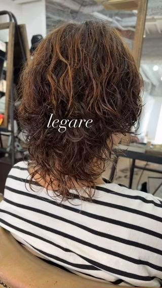 ミディアム パーマ 中区/legare 🌈山村/髪質改善のヘアスタイル