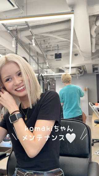 セミロング カラー ハイトーン/ブリーチ minamiのヘアスタイル