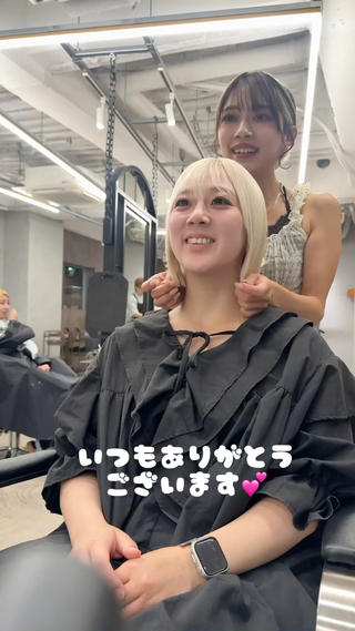 ミディアム カラー ハイトーン/ブリーチ minamiのヘアスタイル