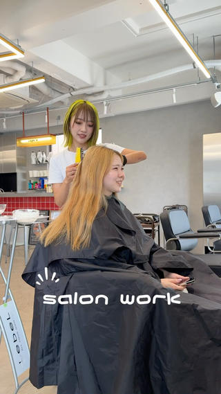 セミロング カラー 💘心斎橋ダブルカラ ー💘minamiのヘアスタイル