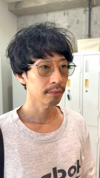 カット+傷まない白髪染めカラー+パーマ