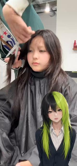 ロング TAIRA横浜ウルフ 🐺デザインカラーのヘアスタイル