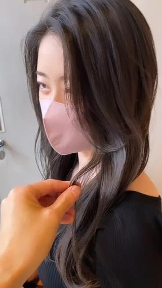 ダークトーンのカラーでも透明感を出します!前髪顔周りのカットもお任せ下さい