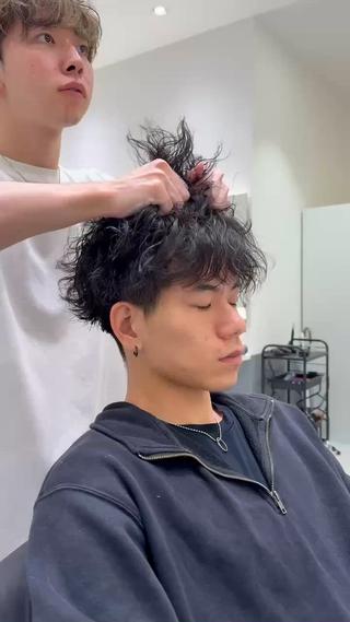 ロング パーマ メンズ メンズパーマ特化 北爪のヘアスタイル