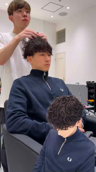 パーマ メンズ メンズパーマ特化 北爪のヘアスタイル
