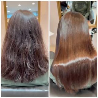 セミロング 縮毛矯正の イソベのヘアスタイル