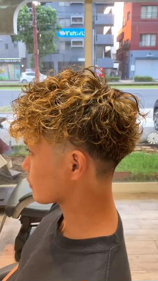 パーマ メンズ 中野 雄也のヘアスタイル