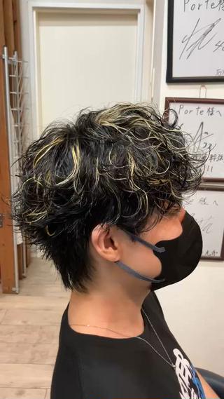 パーマ メンズ 中野 雄也のヘアスタイル