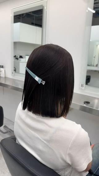 ショート カラー ヘアアレンジ 縮毛矯正🤍 盛れるボブ/ひかりのヘアスタイル