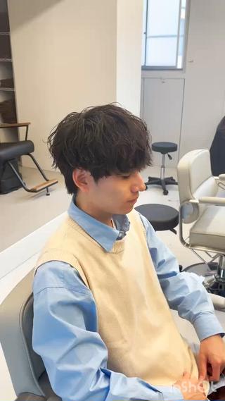 ショート パーマ メンズ メンズサロン アソビ元町のヘアスタイル