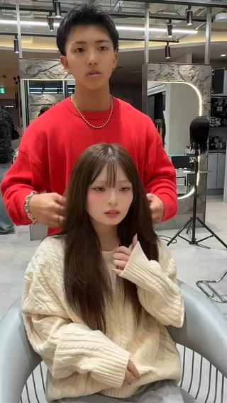 ミディアム カラー レイヤーダブルカラー KYONのヘアスタイル