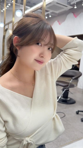 セミロング カラー レイヤーダブルカラー KYONのヘアスタイル