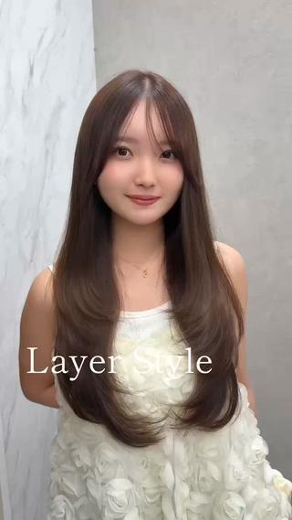 ロング カラー レイヤーダブルカラー KYONのヘアスタイル