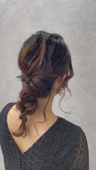 セミロング ヘアアレンジ 口コミ高評価✨ 安達ももかのマツエク・マツパデザイン
