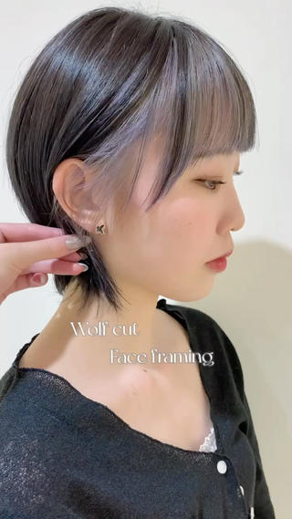ウルフカット
カラーは透明感のあるWhite lavender 