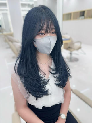 青み強めのブルーブラック×layer style