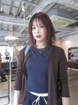 ミディアム カラー yu maのヘアスタイル