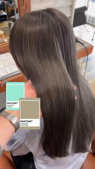 ロング カラー &.TIGRE 越冨 レイヤー/顔周り特化のヘアスタイル