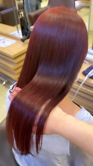 ロング Hinata🌼 カラー、縮毛矯正🎀のヘアスタイル