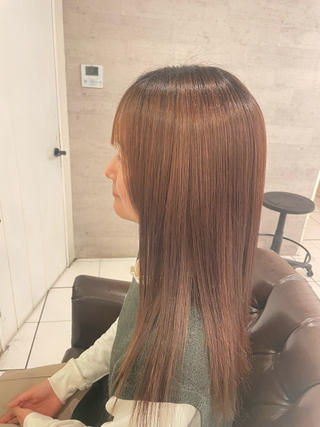 セミロング 郡山駅前美容師 熊田 歩夢のヘアスタイル