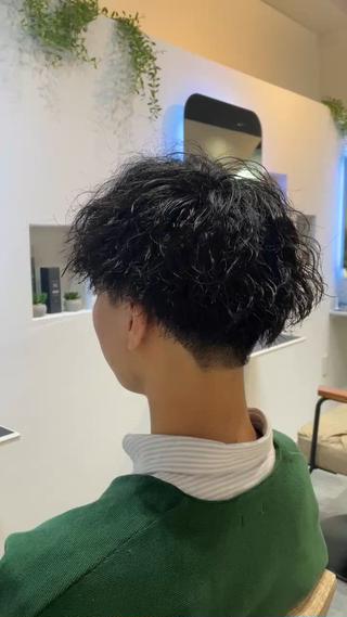 マッシュ×ツイストパーマ