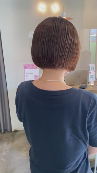 ノーブローノーアイロン
#首が綺麗に見えるミニボブ
風通しのいい、涼しい髪