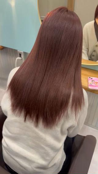 ブリーチなしのピンク系カラー◎
濃さは調整出来ます