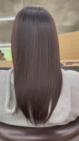 ミディアム ブリーチ毛の矯正特化 newi 大西将弘のヘアスタイル