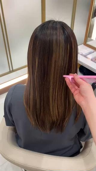 ロング パーマ 縮毛矯正🫧/ 武笠 友香🤍のヘアスタイル