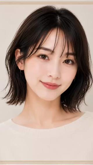 ミディアム ゆうとレイヤーカット ショートカットパーマのヘアスタイル