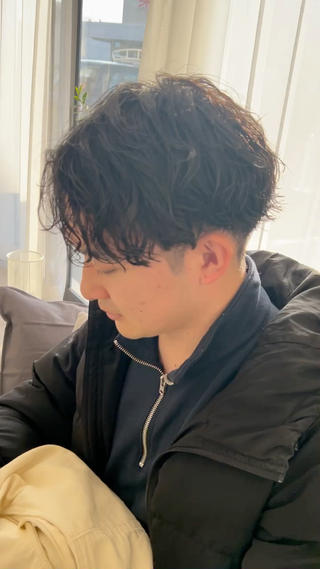 パーマ メンズ リベイルけんた モデル募集のヘアスタイル