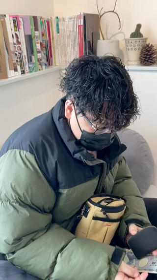パーマ メンズ リベイルけんた モデル募集のヘアスタイル