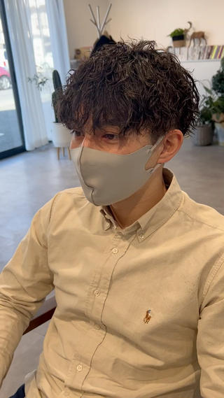 パーマ メンズ リベイルけんた モデル募集のヘアスタイル