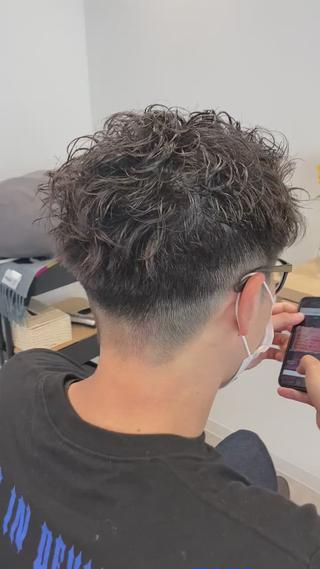 パーマ メンズ リベイルけんた モデル募集のヘアスタイル