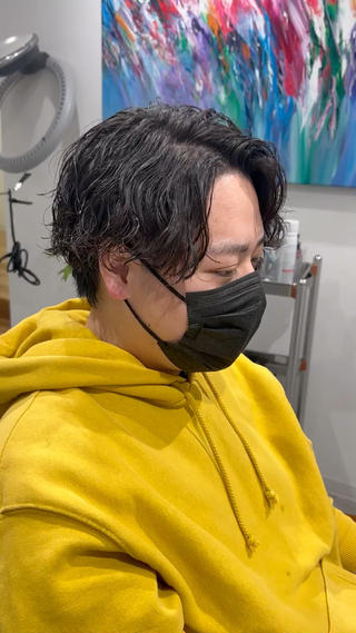 パーマ メンズ リベイルけんた モデル募集のヘアスタイル