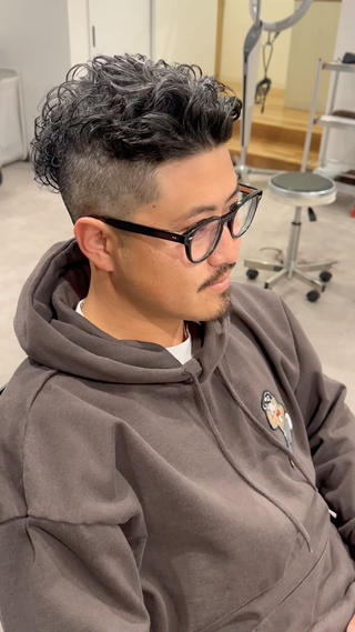 パーマ メンズ リベイルけんた モデル募集のヘアスタイル