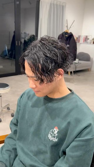 パーマ メンズ リベイルけんた モデル募集のヘアスタイル
