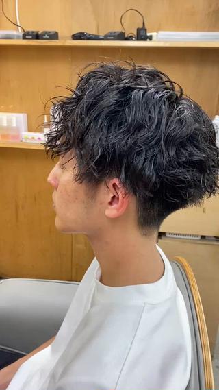 波巻きパーマ 