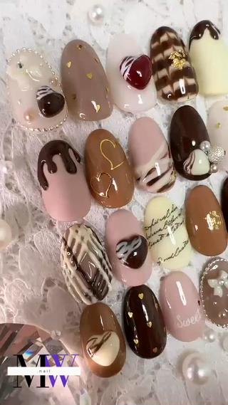 バレンタインネイル♡