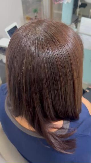 メテオストレートで髪が異次元の艶髪に