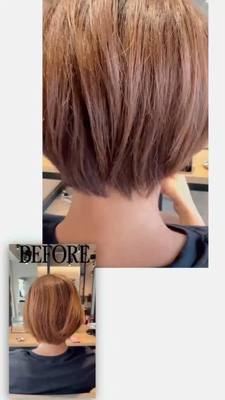 ショート カラー オキシー イバのヘアスタイル