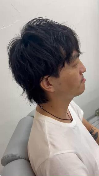 ミディアム メンズ 杉山 友哉のヘアスタイル
