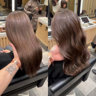セミロング カラー ♡レイヤーカット れお♡のヘアスタイル