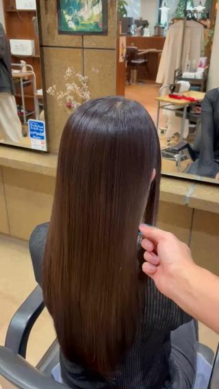 セミロング カラー パーマ 田中 俊貴のヘアスタイル