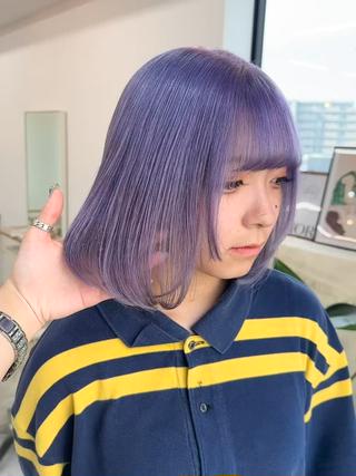ボブ×ブルーラベンダー